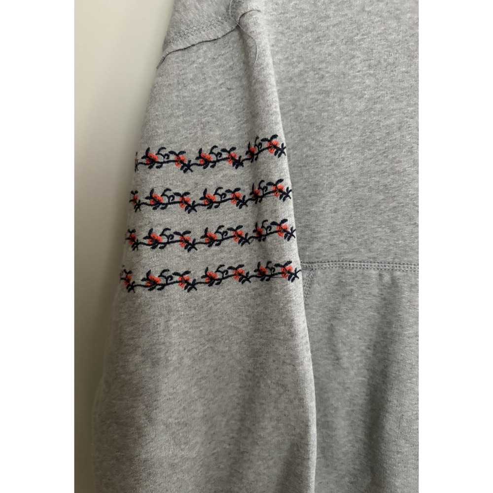 Free People Movement "At My Best" Embroidered Hoodie Grey Women's Size Small - Picture 7 of 13